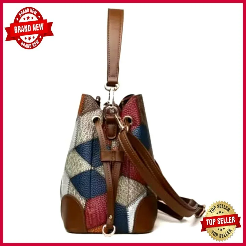 Retro Hobo Handbag with Adjustable Straps, Multiple Pockets, Fits iPad Mini